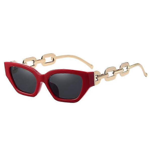 Wekity Högmodiga Metallkedja Arm Flat Top Aviator Solglasögon