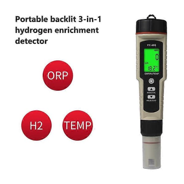 3-i-1 vandtestpen Orp/Temp/H2
