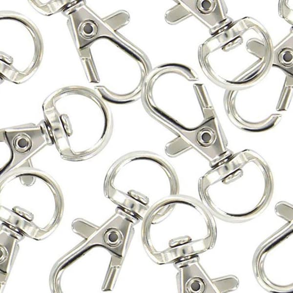 120 st Karbinhakar med Swivel Nyckelring Silverfärg