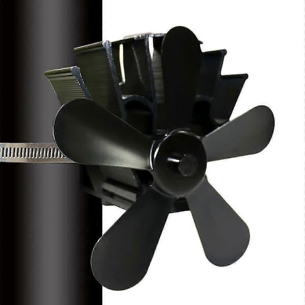 5 Blade til Varme Drevet Brændeovnsventilator Træ Log Brænder Pejs