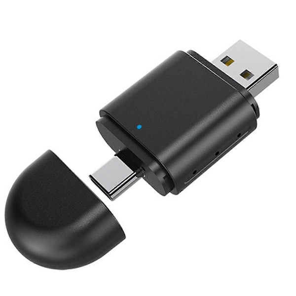 2-in-1 Langaton Carplay Android Auto -sovitin Älykäs AI Box Dongle Tukee USB- ja Type-C-liitäntöjä Langallisesta Langattomaan