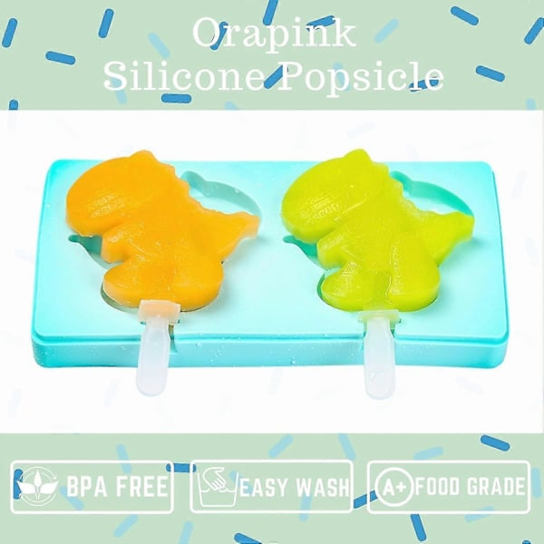 Silikone Ispindeforme Isform Maker Med Dinosaur Former BPA Fri Genanvendelige Ispindeforme