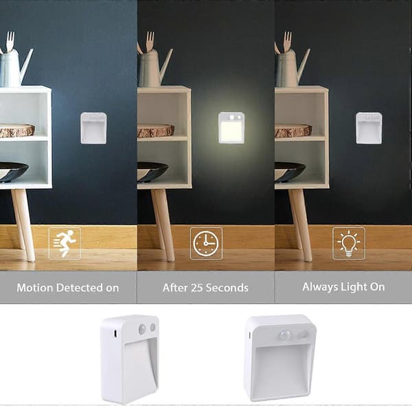 2 kpl LED-yövalot, valokennosensorilla, paristokäyttöiset