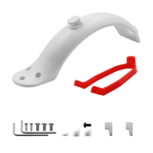 Electric Scooter Rear Mudguard Bracket Rubber Caps Silicone Cover Plug Hook  Bicycle  Waterproof Guard Replacement for M365 White