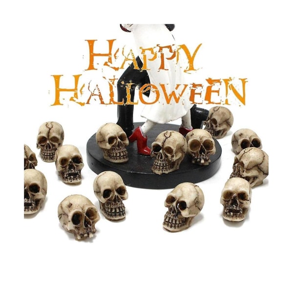 40 stk Simulering Skull Model Leker Moderne Mini Skull Diy Halloween dekorasjon Morsom modell Leker Colle
