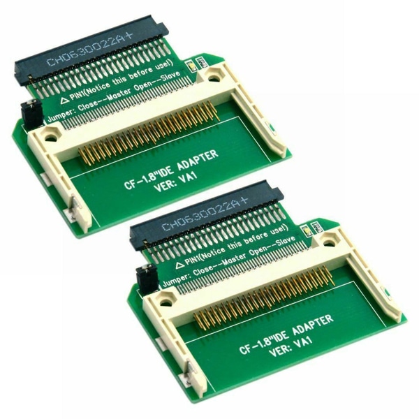 2x Cf Merory Card Compact Flash till 50pin 1,8 tums hårddisk Ssd-adapter