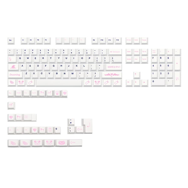 Tykke Pbt Keycaps 133 Keys Anime Dreaming Girls Til Mekanisk Keyboard Keycap