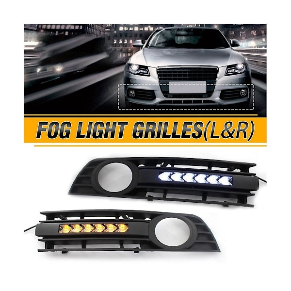 Frontlykter LED-kjørelys Grill Tåkelysramme Bil For A4 B6 2001-2005 8e0807681