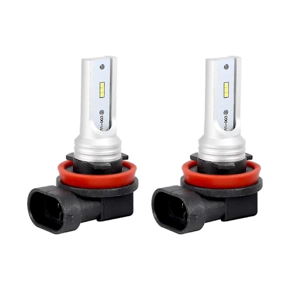 H8 H11 H9 LED Dimljuslampa, H8 LED Dimljus Högeffekt Csp-y11, Kallvitt 6500k (2-pack)