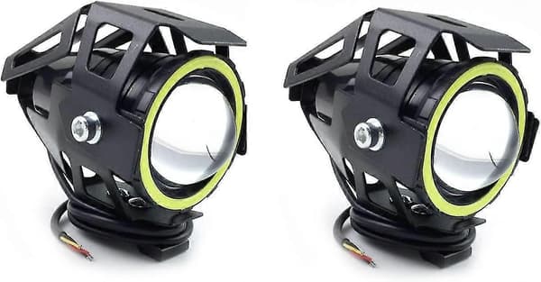 2 stk. frontlys spotlys motorsykkel lampe frontlys Cree U7 Led tåkelys Drl spotlight kjørelys