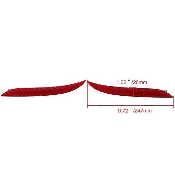 2 stk Bakre Bumper Reflektor Rød Linse for 5-serie E60 E61 525I 528I 2008-2010 63147183913