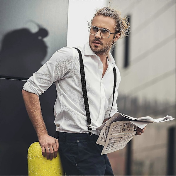 Herrar Byxor Unisex Smalt Stil Y-formade Suspender Elastiska Suspender 25mm Justerbara Elastica