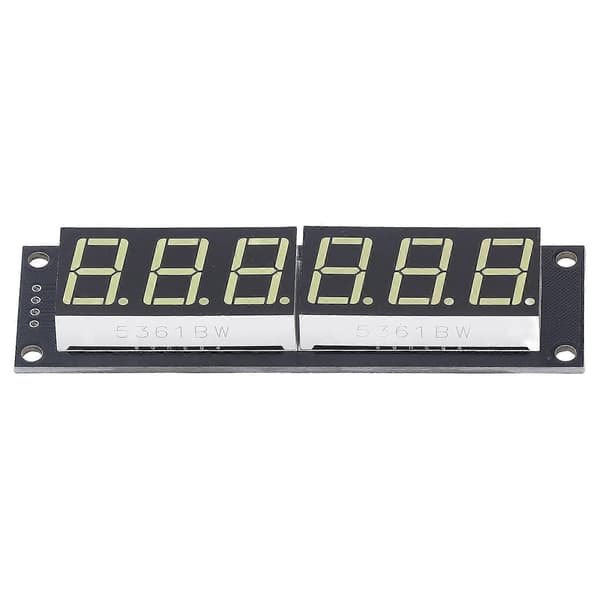 LED Display Digital Tube 6 Sifret 7 Segment Desimalt Hvitt Lys Digitalt Display Modul YEMAA