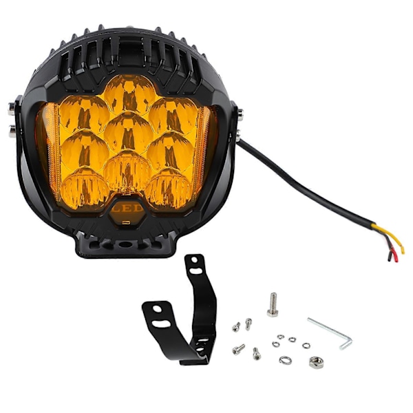 5 tommers LED-frontlykter til bil, jevn lys, IP67 vanntett, høy lysstyrke, 50W sterk effekt, arbeidslampe for Jeep, gult lys