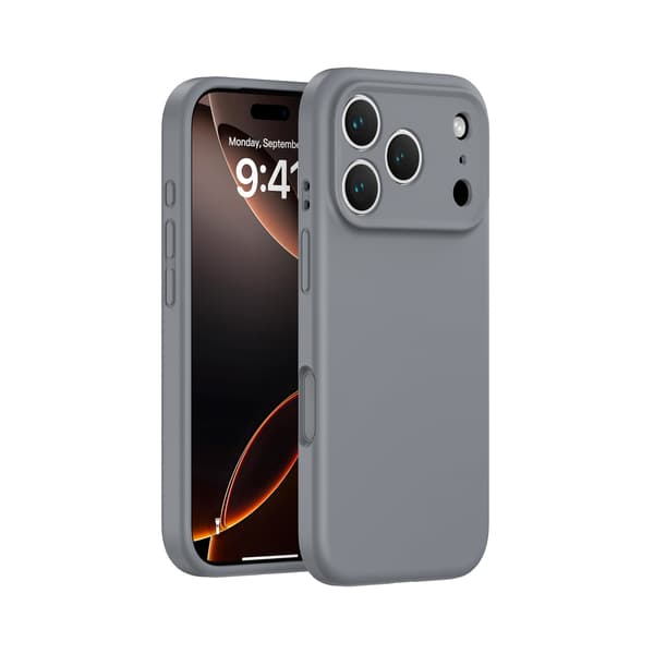 iPhone 17 Pro Cover - Mat Sort med Kamerabeskyttelse - Holdbar og Stilfuld Beskyttelse Gray