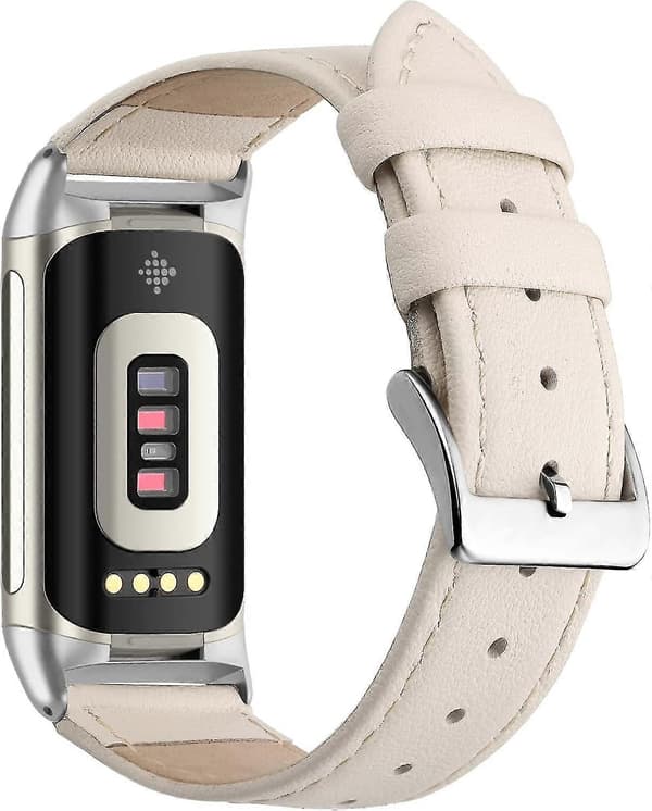 Ægte læder udskiftningsrem til Fitbit Charge 5 - Blød og åndbar