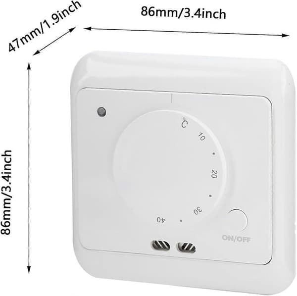 Rumtermostat, 16A 230V Universal Gulvvarmetermostat, Indbygget Ekstern Sensor Temperatur, Manuel Controller Dobbelt Sensor
