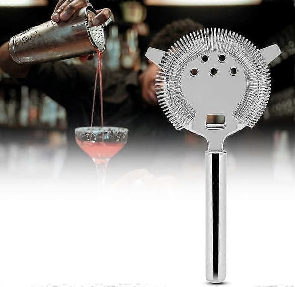 Cocktail Sil av rostfritt stål, professionell 2-uddig barsil silver