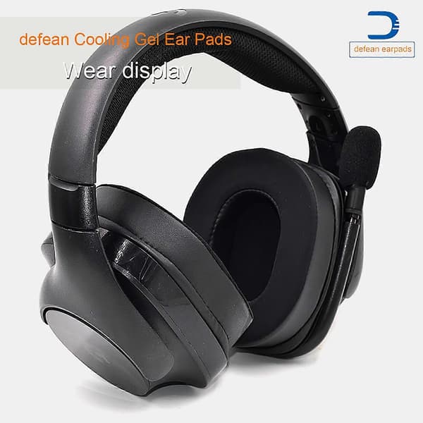 Læder Kølende Gel Pad Pude Ørepuder til Audio Technica ATH WS660BT Headset