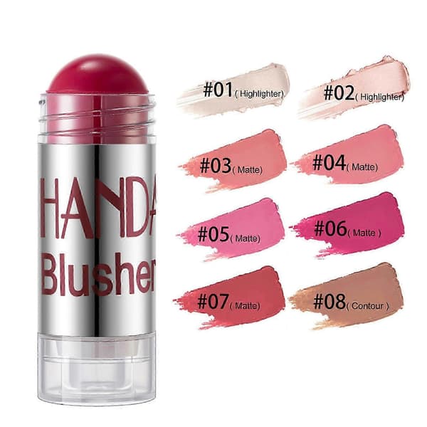 HANDAIYAN Blush Sticks til kinder og læber, fyldig creme blush, highlight og matte farver