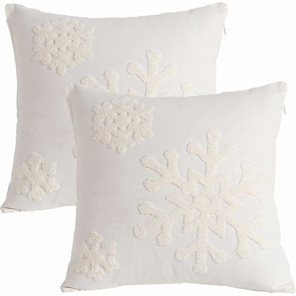 18x18, Bomulls Julevelsignelse Pynteputetrekk for Seng Sofa Bilpute