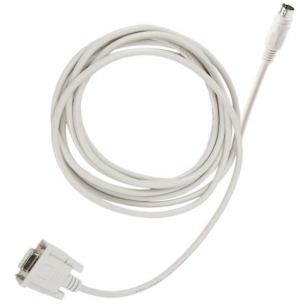 DB9P - 8P Mini Din RS232 Latauskaapeli Valkoinen 8,2 Ft PLC DVP-EH:lle