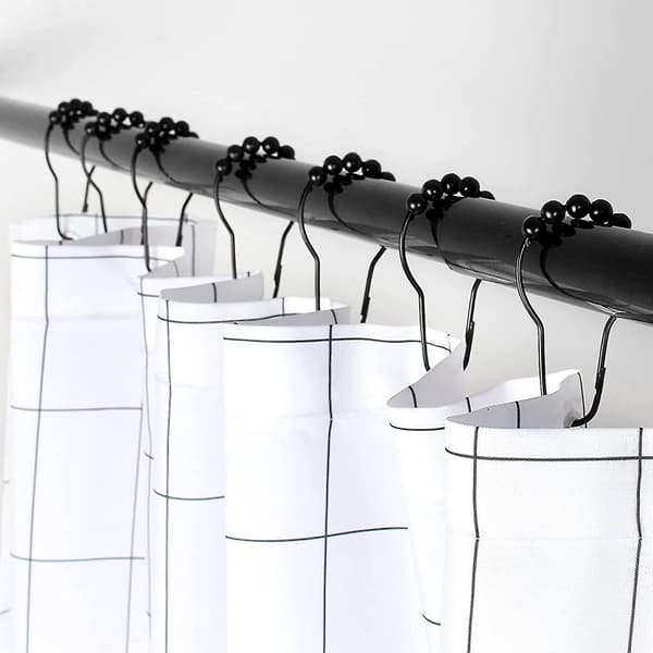 12x Dusjringer Dusjforhengringer, Dusjforhengkroker, Dusj