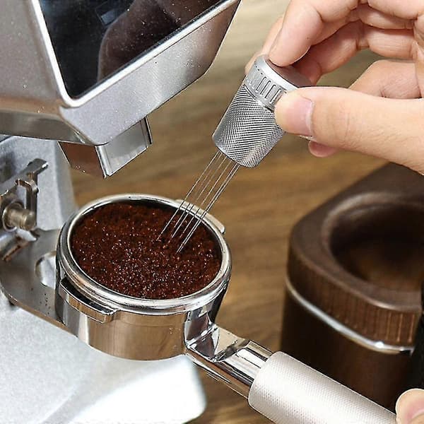 Espresso Kaffeomrører Kaffetamper Nåler Espresso Tamper Kaffedistributør Pulverjevner For