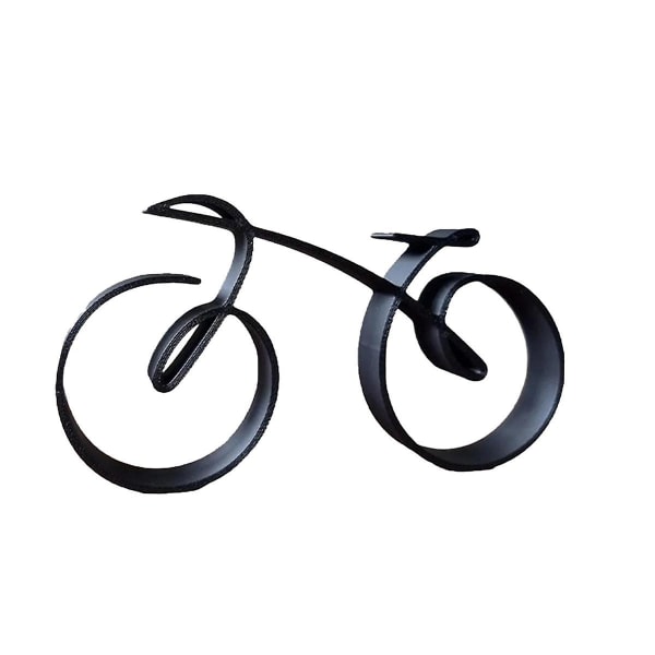 Minimalistisk cykelskulptur Trådinramad stil, minimalistisk cykelgjutjärnskonstskulptur, retro
