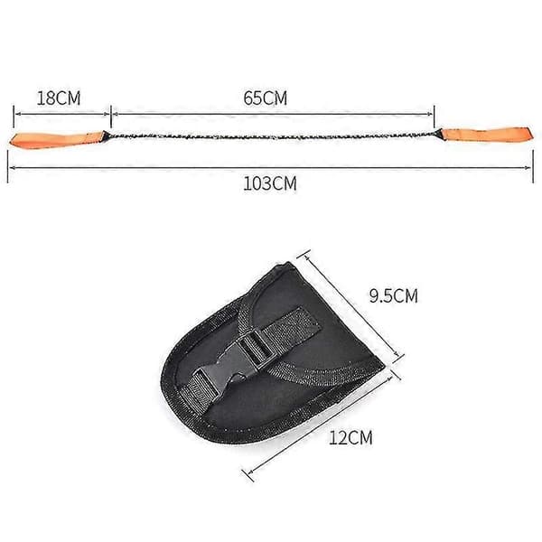 Udendørs Camping Hånd Lynlås Sav Bærbart Overlevelsesværktøj Håndtrimning Multifunktionel Wire Sav (Orange)