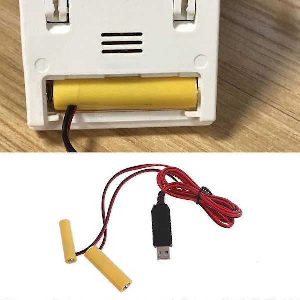 USB 5V til 1.5V LR6 AA+LR3 AAA Batteri Strømkabel Dummy Batteri Adapter Strøm