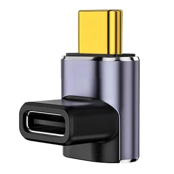 100W USB4.0 40Gbps 90 Graders USB Type C Han til USB-C Hun Adapter Exten