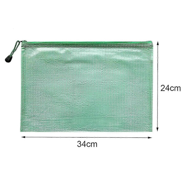 A4 Dokumentmapp Filer Dragkedjeväskor Plastplånböcker Extra Tjocka 5st (a4 Zip Bag)