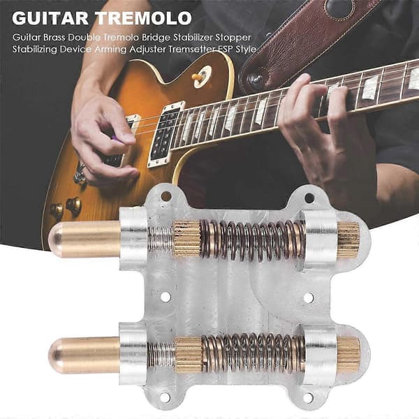 Gitarr Brass Dubbel Tremolo Bro Stabilisator Stopp Stabiliserande Enhet Arming Justerare Tremsetter