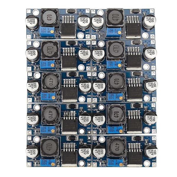 10x LM2596 DC-DC Nedtransformator Strömmodul 3A Justerbar Modul Stabil Spänning 24V Till 12V 5V 3V