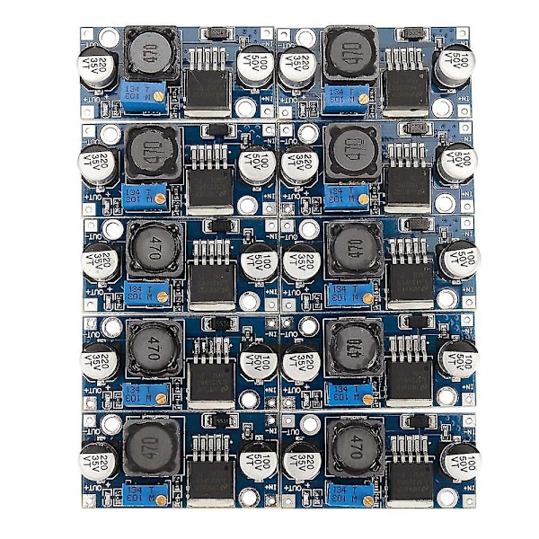 10x LM2596 DC-DC Step-down Strømmodul 3A Justerbart Modul Stabil Spænding 24V Til 12V 5V 3V