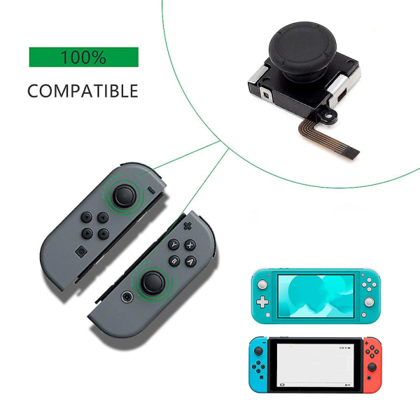 2-pack Joycon Joystick 3D Analog Tumgrepp Ersättningskit För Inkluderar Skruvmejslar Tumgrepp C