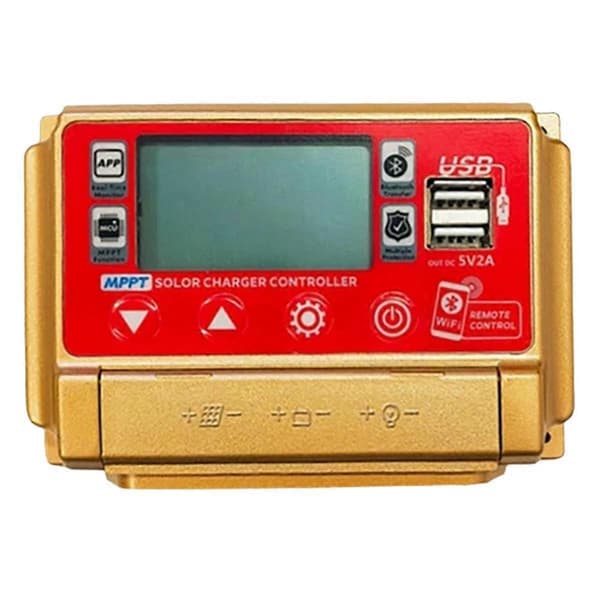 12/24V MPPT Solar Charge Controller Wifi Bluetooth Solpanel Batteri Smart Regulator 50A