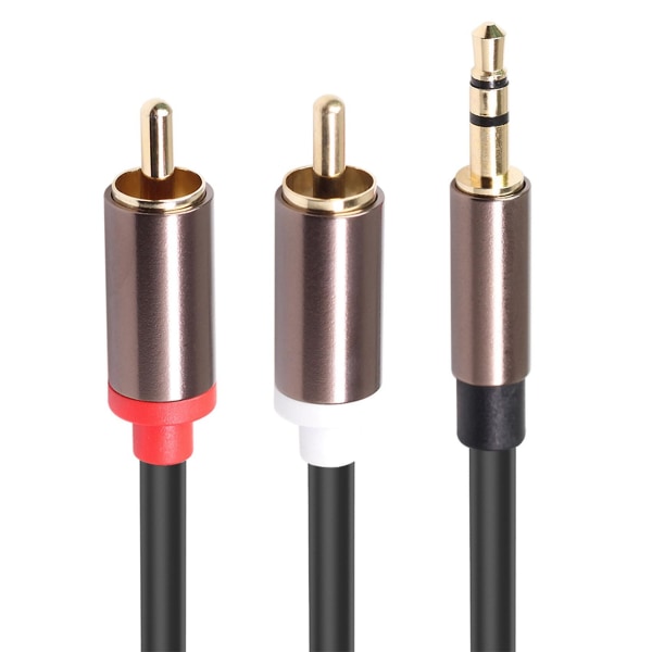 RCA Kabel HiFi Stereo 3,5 mm til 2RCA Lydkabel AUX RCA Jack 3,5 Y Splitter til Forstærkere Audio Bil AUX Mobiltelefon