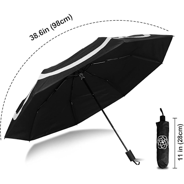 SBSGV Paraplyer för Solparaply UV-skydd, Kompakt Reseparaply, Paraply för Solskydd Vindtätt Vattentätt Stickparaply Anti-UV Skydd