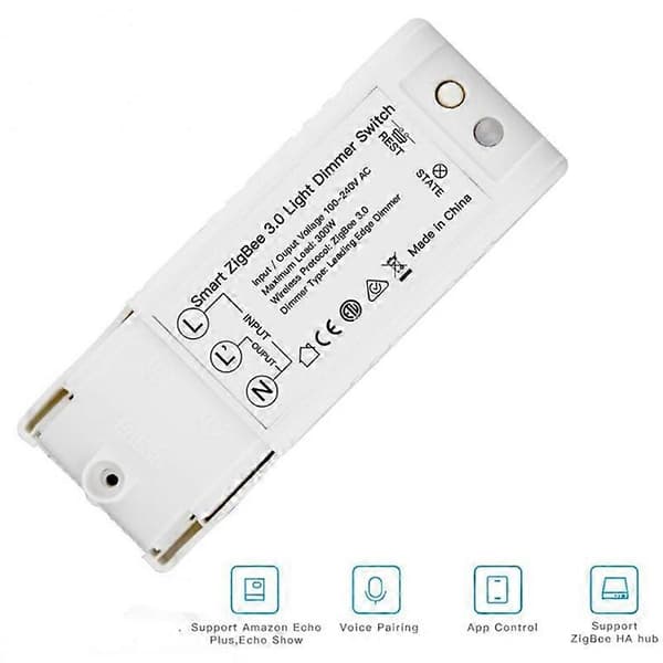 Smart ZigBee 3.0 Ljusdimmer DIY Smart Home Modifierad Strömbrytare för Plus Alexa Fjärrkontroll App