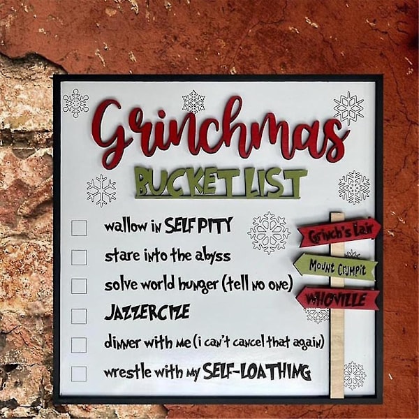 För Grön Skylt, för Grön Bucket List, Glowforge Fil, SVG Fil, Digital Fil, Laserskrivare, Jul, 2023