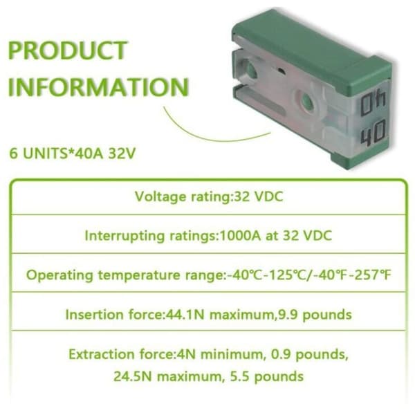 Sett med 14 mini MCASE splittede patron-sikringer for bil 15A 20A 25A 30A 40A 50A 60A 32V