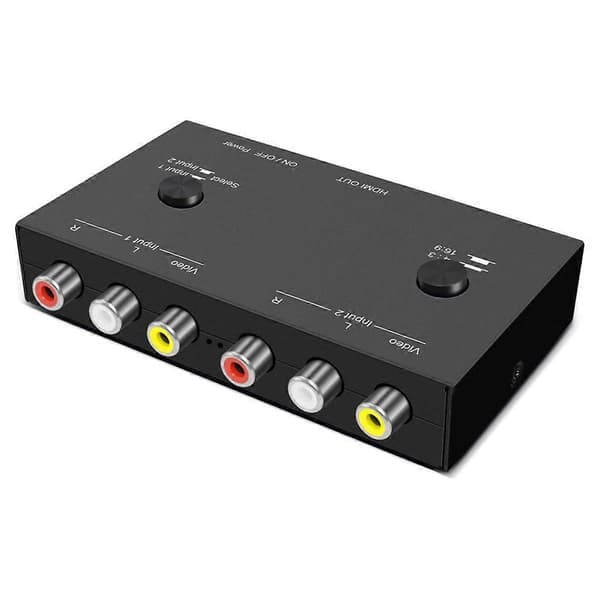 2-veis AV til HDMI-kompatibel 2AV TIL HDMI-kompatibel 2RCA TIL HDMI-kompatibel Multifunksjonell Praktisk