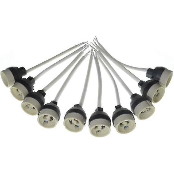 10x GU10 Lampsocklar lampkontakt för infälld belysning lampbas och spotlights LED-lampa