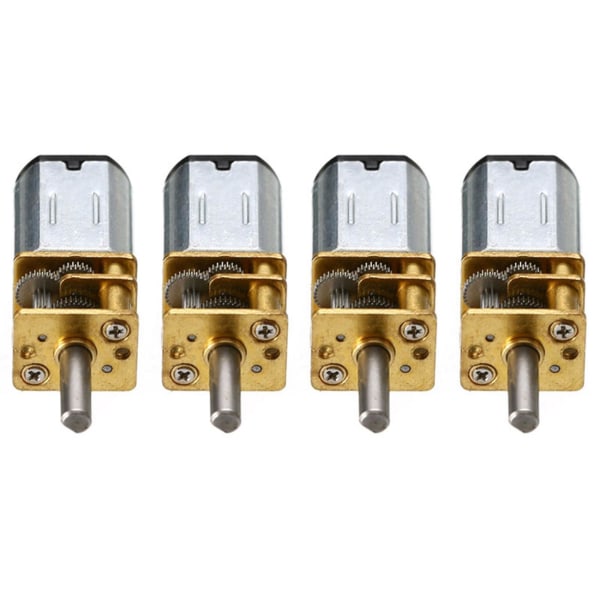 4 stk. 30rpm N20 -hastigheds Gearmotor Dc 6v Reductionsgear Motorer Med Metal Gearbox Hjul