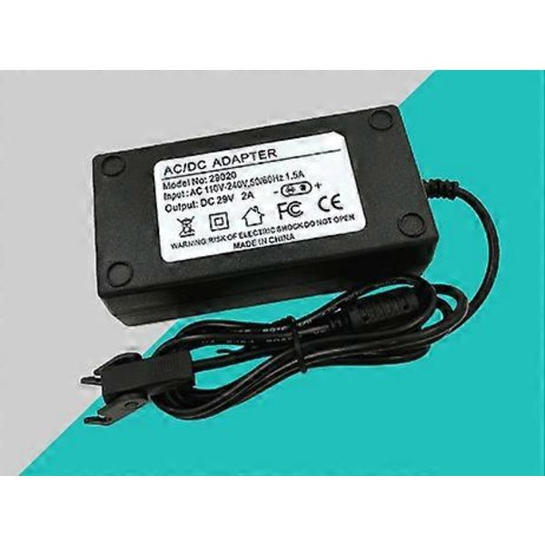 29V2A Elektrisk Sofa Oplader Massage Stol Chefstol Strømadapter Vandtæt Sort