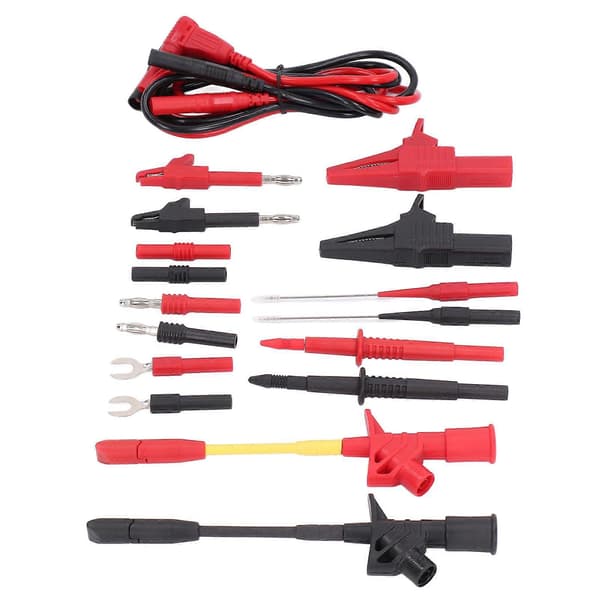 Multimeter Testledning Krokodilleklemme Bananplugg Piercing Probe Sett Kit for Vedlikehold