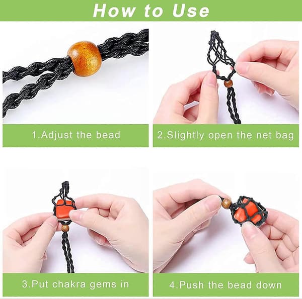 Armbåndssett nettingpose vevd DIY halskjede