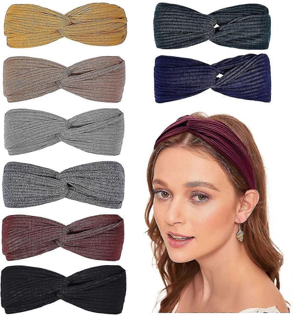 Hårbånd Kvinder Elastisk Hårbånd Boho Twist Bue Hårbånd Hårtilbehør Til Kvinder Piger 8 Pak